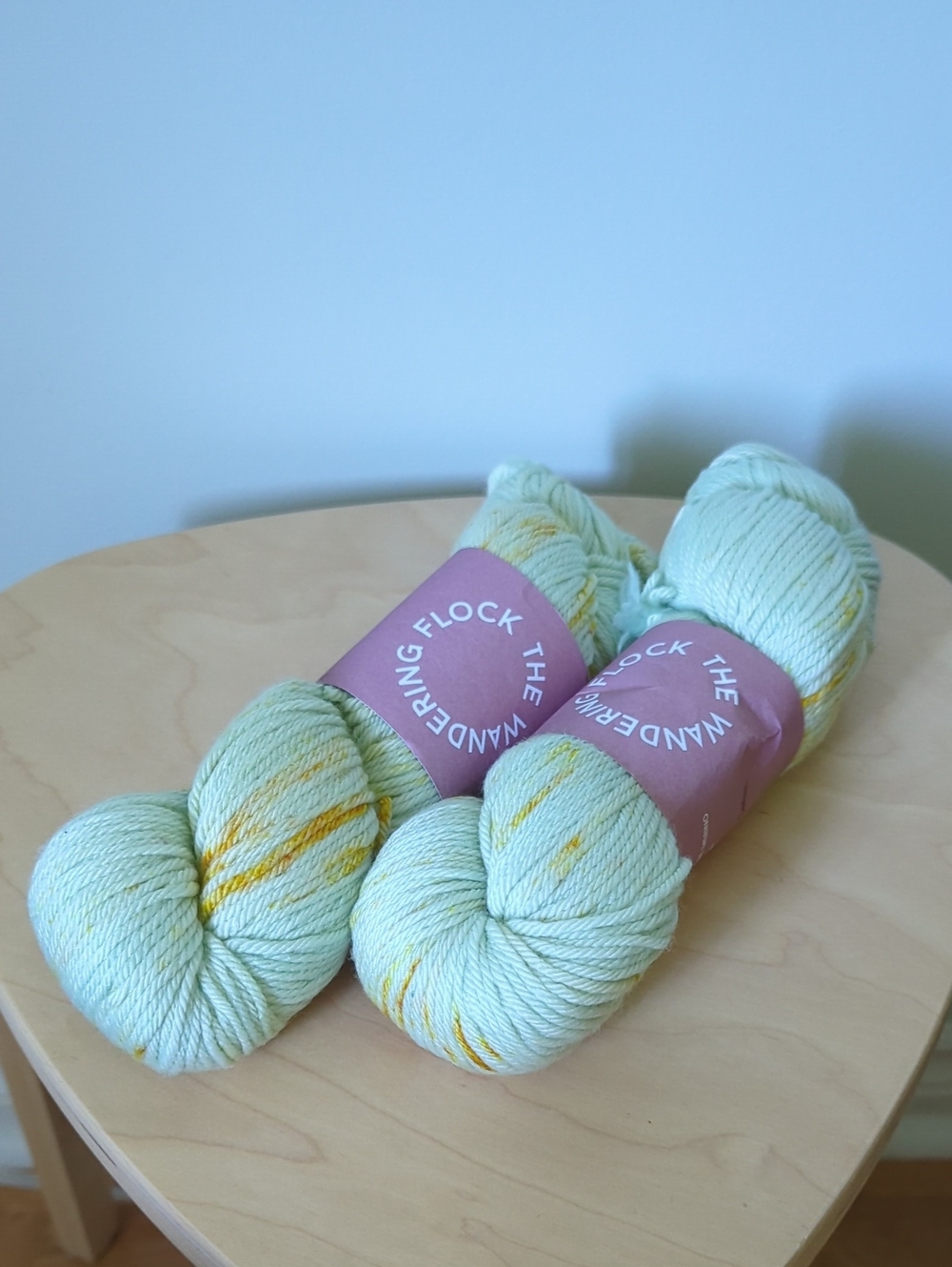 The Wandering Flock Worsted Merino Yarn in Pistachio Cream